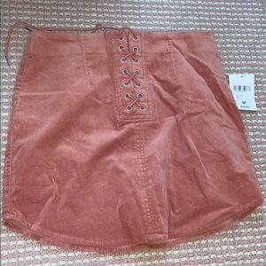 Pink tie up skirt